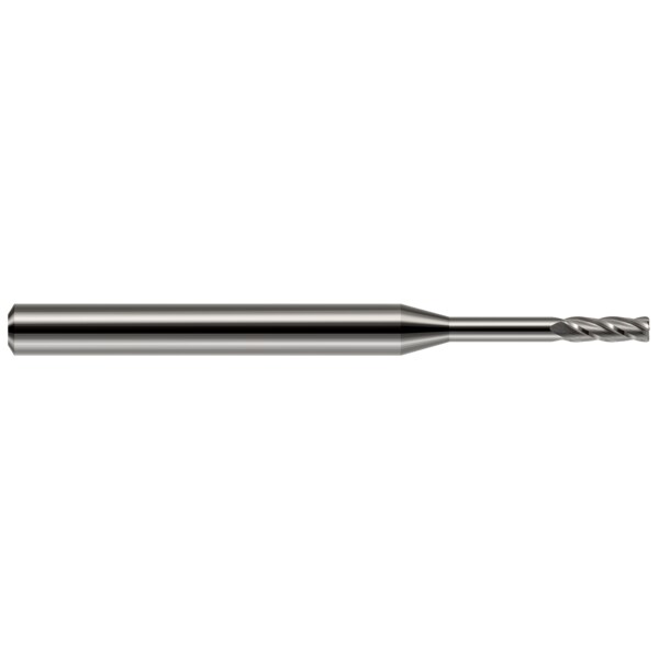 Miniature End Mill - 4 Flute - Corner Radius, 0.0780" (5/64), Corner Radius: 0.0100"